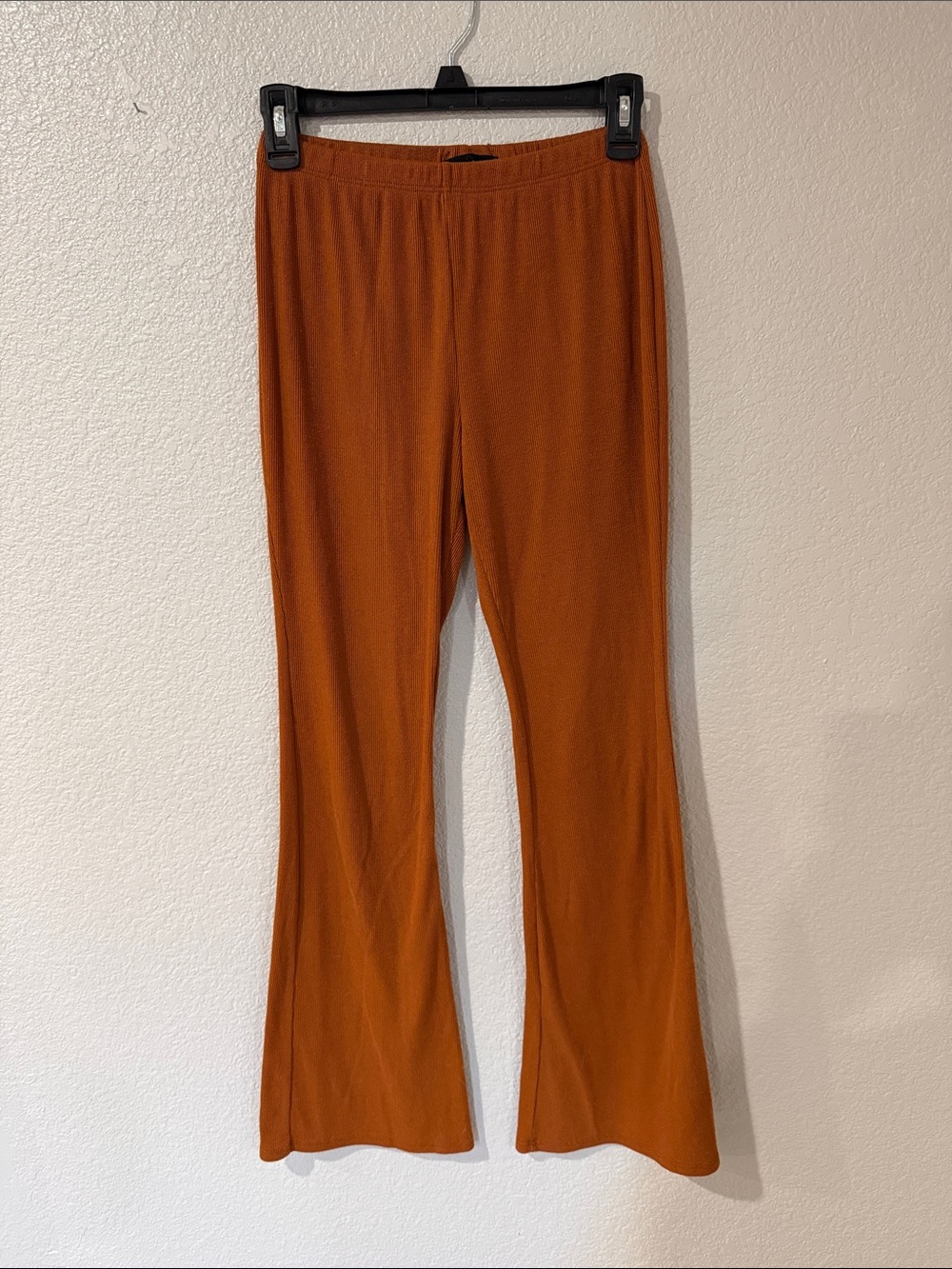 Women's Rust Flare Pants with Elastic Waist
